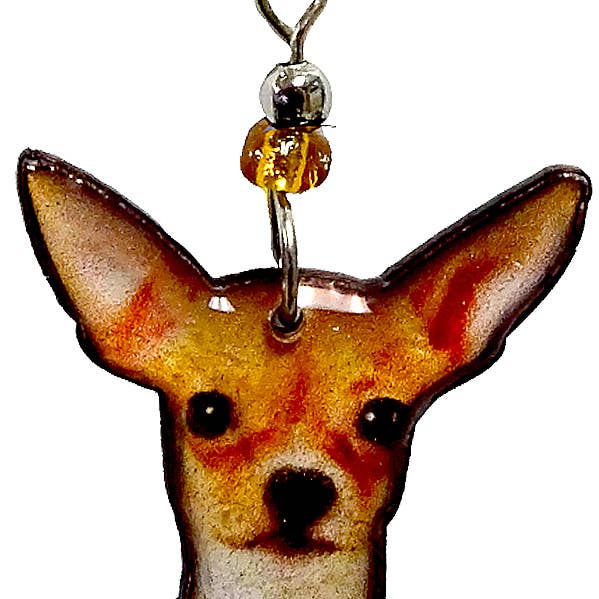 Acrylic Chihuahua Dog Pet Dangle Earrings for wholesale by Pichincha