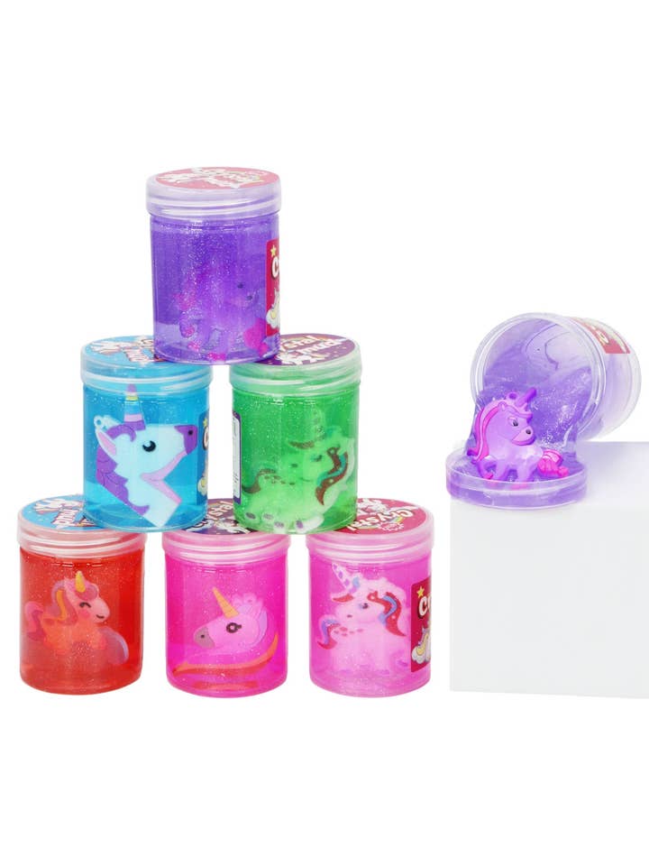 Unicorn Glitter Shimmer Gel Slime Mini Jar for wholesale by Cap Zone