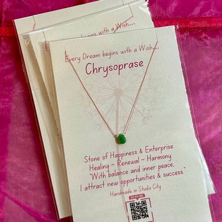 Chrysoprase Wish Necklace for wholesale by LTH STUDIO