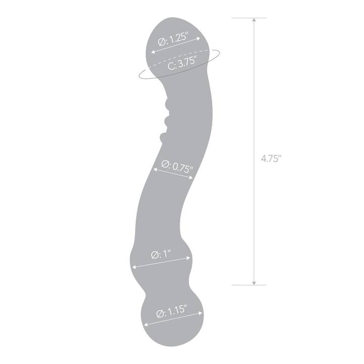 Lux Fetish Store - Wholesale Seksspeeltje - Gebogen glazen dildo van 6" met G-spot3