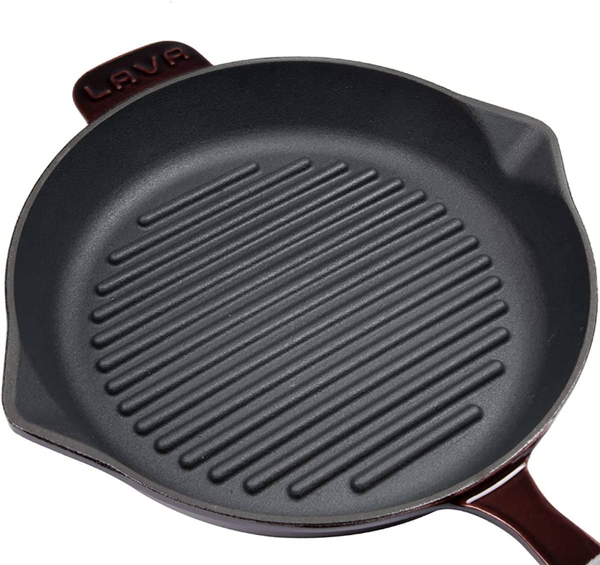 Biggbrands - Vente Poêles en fonte - Poêle à griller LAVA Premium en fonte 28 cm2