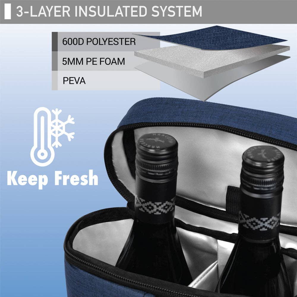 OPUX – Großhandel Weintasche – Weintragetasche für 2 Flaschen67