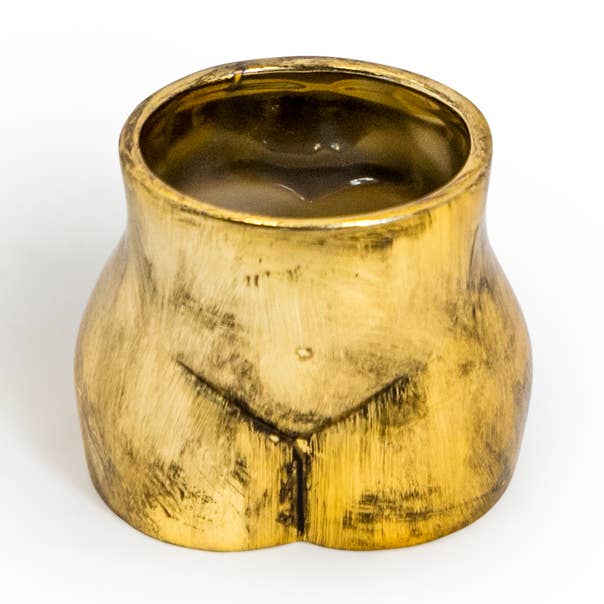 Antique Gold Small Booty Flower Pot/Storage Jar for wholesale by McGowan & Rutherford Ltd