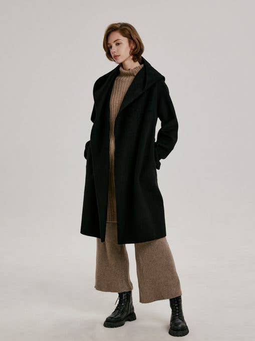 Savannah Wrap-over wollen jas voor wholesale door NAP