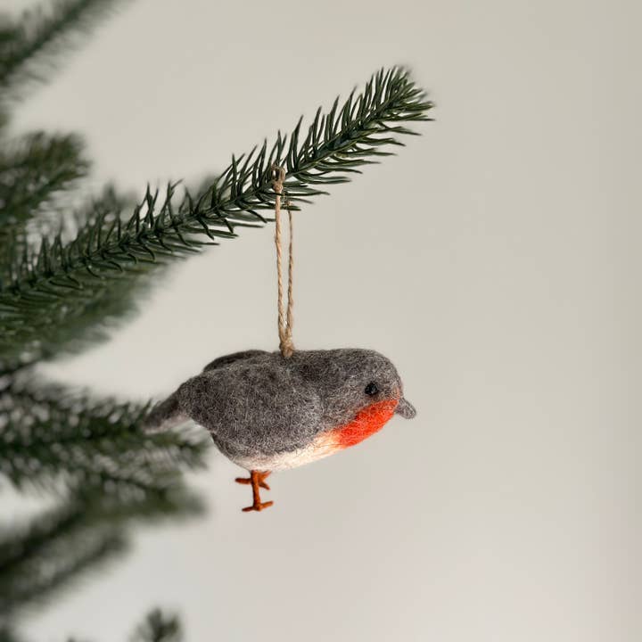 Ganapati - Wholesale Ornament - Felt Bird Ornaments Set of 6 - A Set