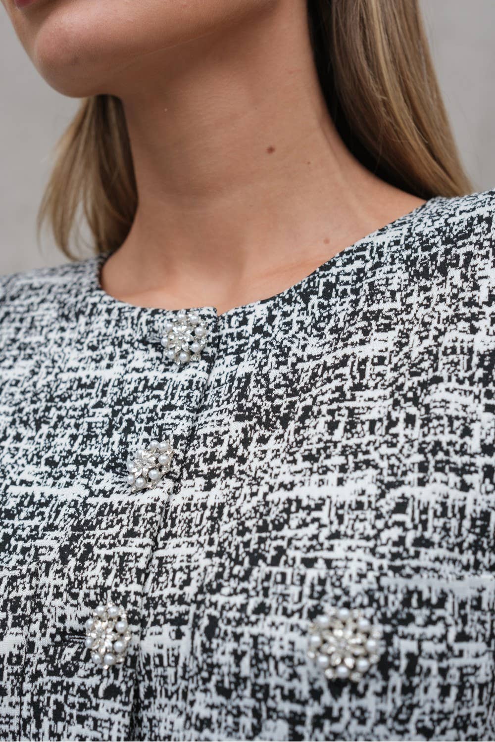 MARBLE Dressy Span Jacquard Romper - RD1009 for wholesale on Faire9