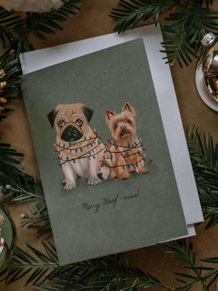 Holiday Greeting Card: Oscar & Penny for wholesale by la designs