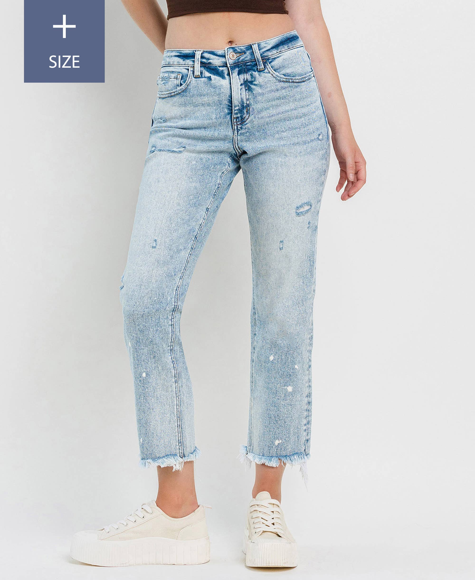 ENTDECKE MICH GERADE JEANS MIT HOHEM BUND ZUR BAUCHKONTROLLE IN ÜBERGRÖSSE LV1295-P für den Großhandel auf Faire0