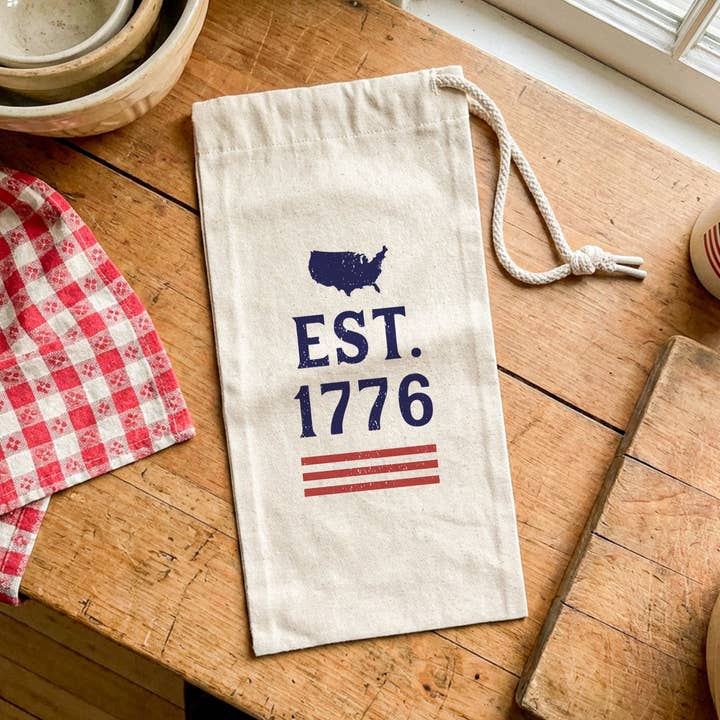 USA-märke - Etablerad 1776 - Vinkasse i canvas för wholesale av Heritage 76
