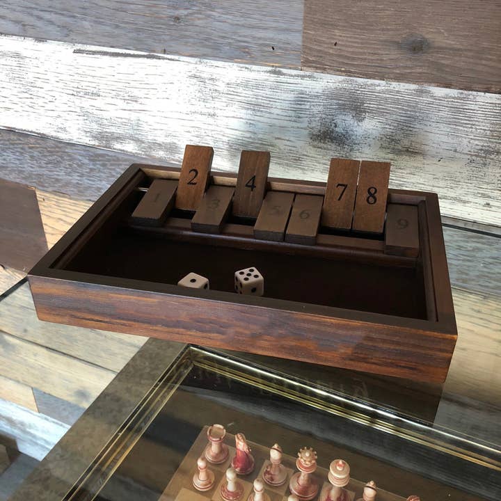 Wood Expressions - Vendita all'ingrosso Giochi da tavolo - Gioco da tavolo 9 Number Shut the Box, 11 pollici