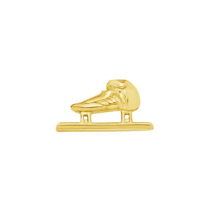 Ice Skate – 14K/18K Gold Threadless End for wholesale by Piercing-zone