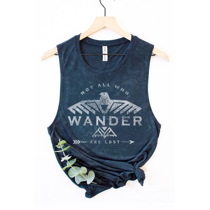 HRTandLUV - Wholesale Tank Top - Women's - WANDER ARE ROST MINERAL GRAPHIC TANK TOP