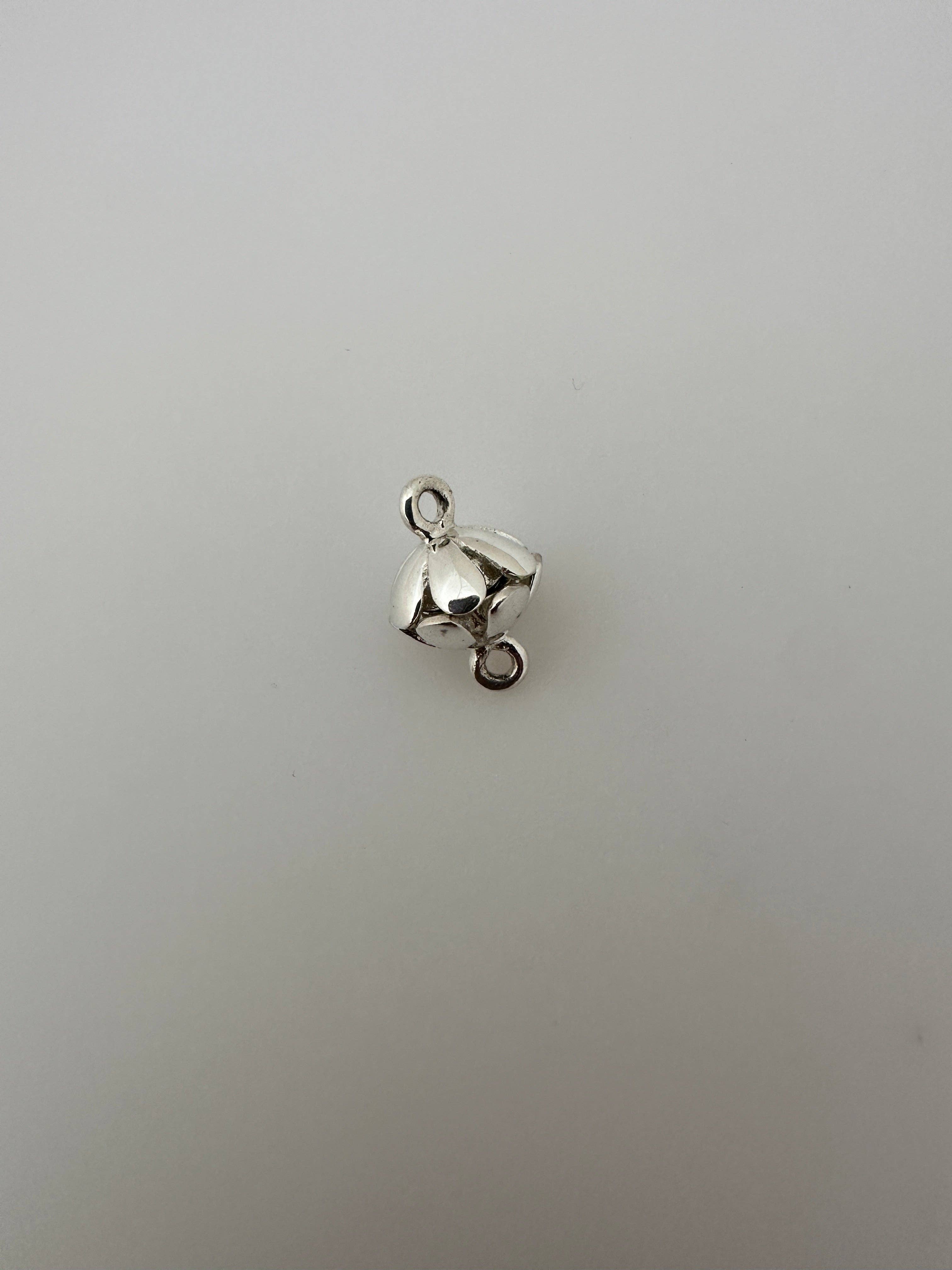 Purity Beads - Vente Fermoir - Fermoir magnétique en forme de fleur en argent sterling | Fermoir une pièce en argent sterling | Taille : 16 mm x 8 mm C18SS1