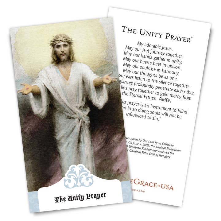 The Unity Prayer Holy Card NEW for wholesale by The Retro - a Full of Grace USA Company