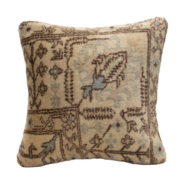 Handwoven Vintage Rug Pillow Cover 16" x 16" for wholesale by Rugtolia