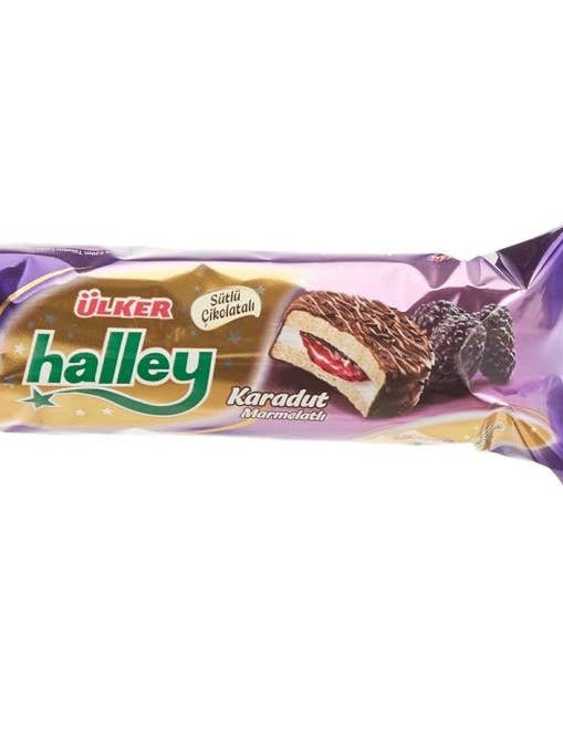 Ulker Halley Mini Chocolate Biscuits Black Mulberry Halal for wholesale by Aladdin