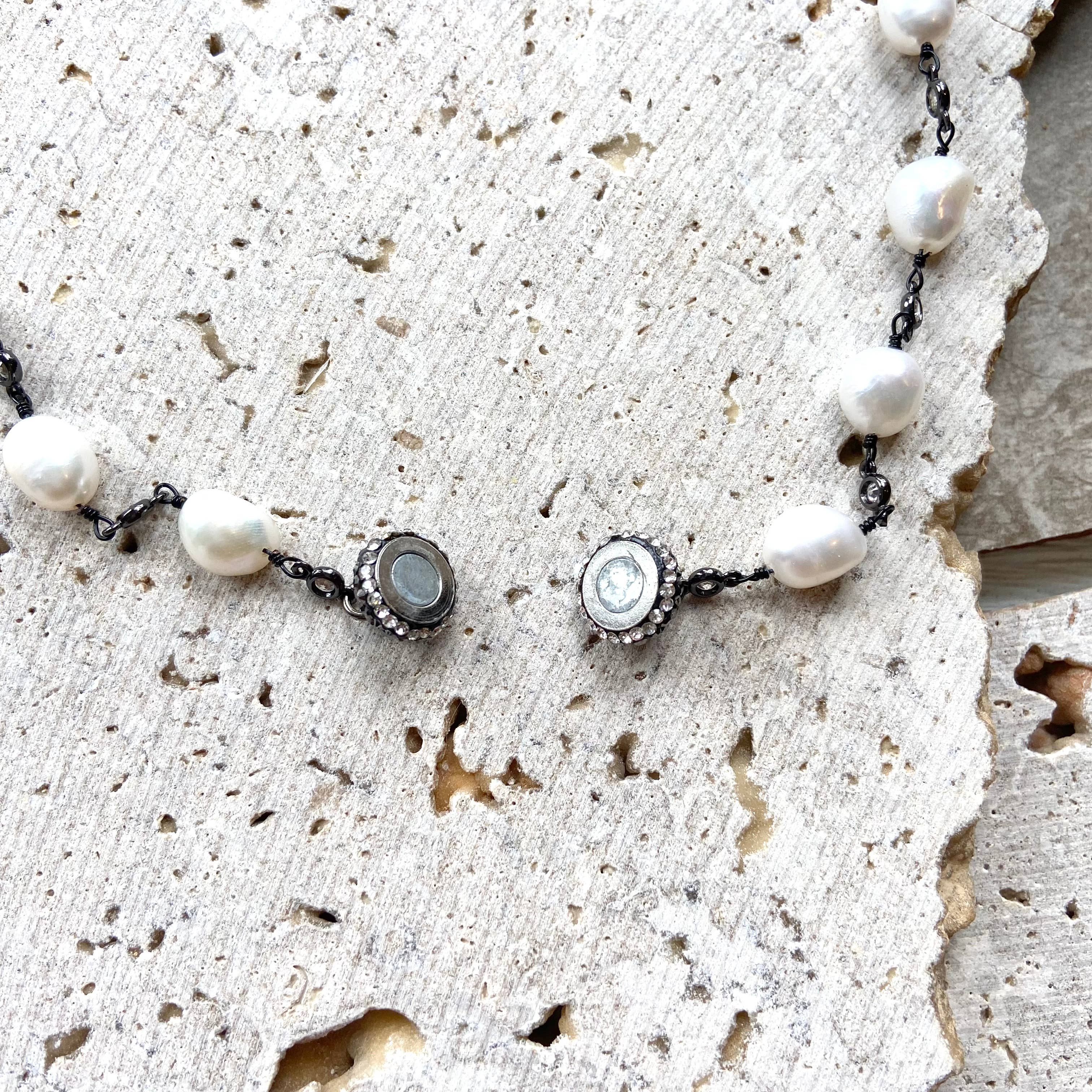 VB&CO Designs Handmade Jewelry - Wholesale Beaded/Pearl Necklace - Magnetic pearl boutique necklace ocean salon mermaid jewelry3