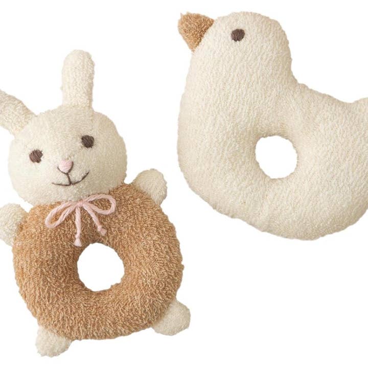 「FUNJI」In Japan - Wholesale DIY craft kit – Child - Organic Cotton Rattle Sewing Kit: Bunny & Bird DIY Toy3