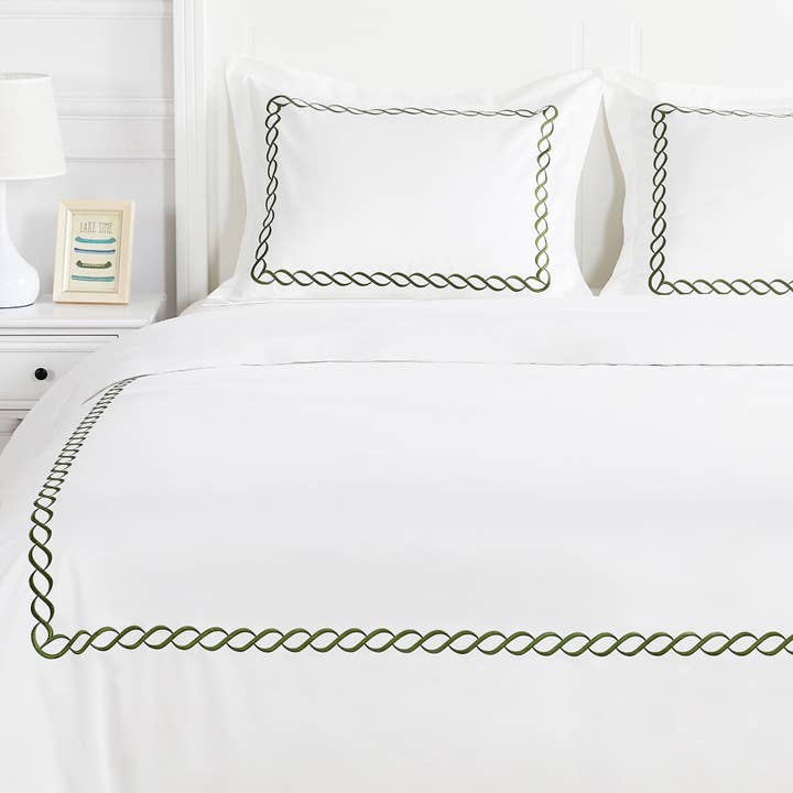 600 Thread Count Rope Embroidered Duvet Cover Set for wholesale by Mélange Home