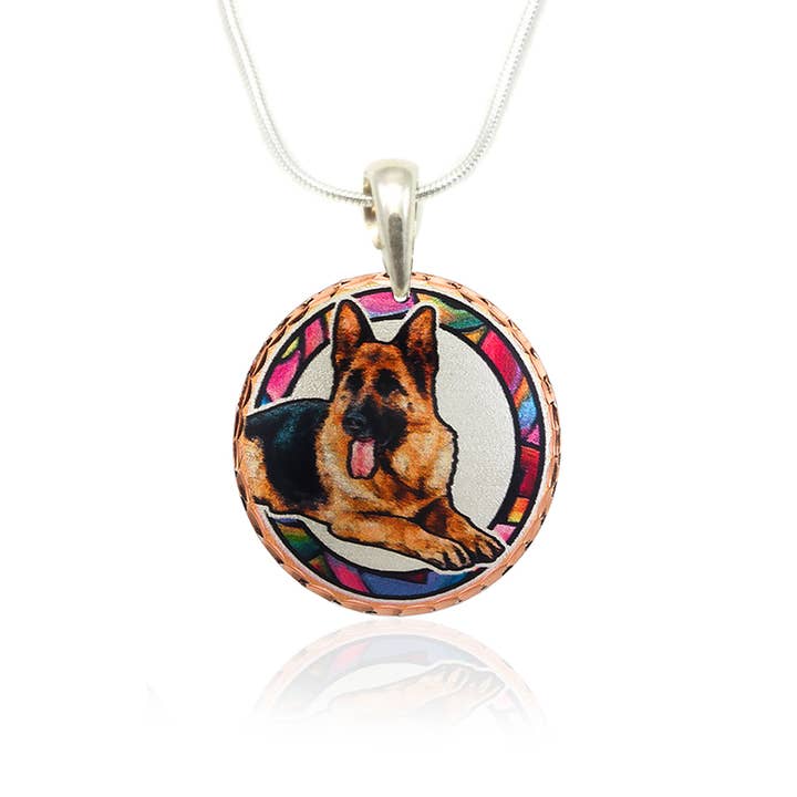 N DC12 German Shepherd NDC12 Necklace for wholesale by COPPER ARTS INC.