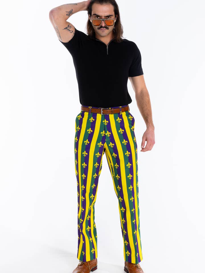 Shinesty, Inc - Wholesale Suit Pants - Men's - Suit Pants | The Beignets For Breakfast Mardi Gras Pants