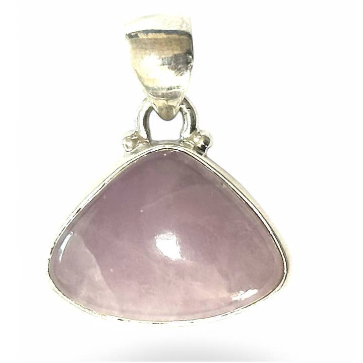 Brazilian kunzite pendant AA 925 silver for wholesale by La Boîte à Cailloux