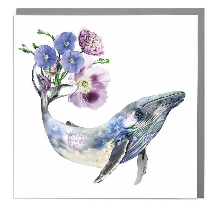 Humpback Whale Card by Lola Design for wholesale by Lola Design Ltd