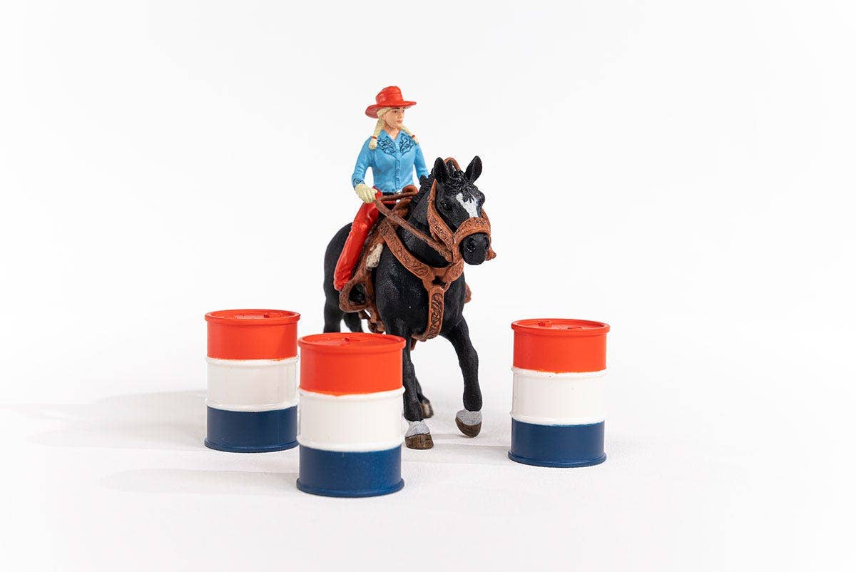 Schleich - Wholesale Toy Set - Kids - 3 Barrel Rodeo Racing Playset3