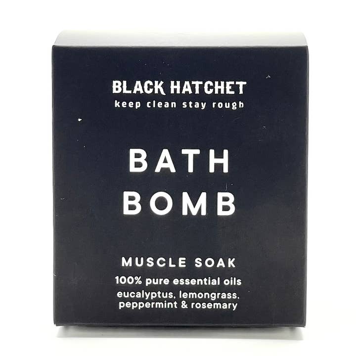 Muskelbadbomb – Black Hatchet ⚫ Present för män för wholesale av Latika Beauty