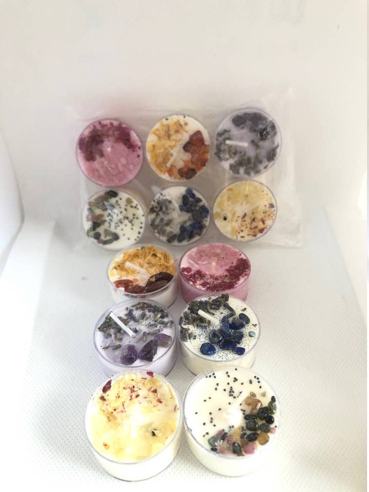 Colección de Velas de Té de Cristal, Muestra de Aromas para venta al por mayor de 6ix Wicks Candle & Crystal