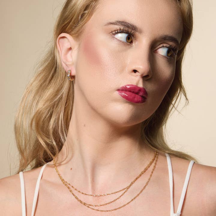 GD Gold Filled CZ Huggie Hoop Earrings for wholesale on Faire4