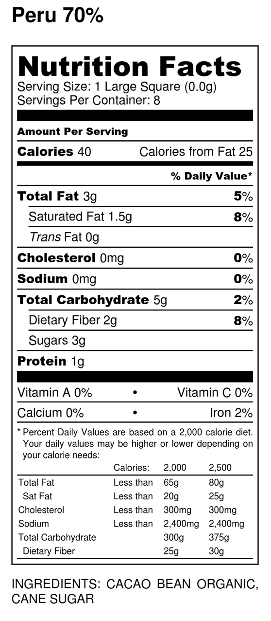 Xocolatl Small Batch Chocolate - Wholesale Chocolate Bar - San Martin de Pangoa Peru 70% Single Origin Dark Chocolate3