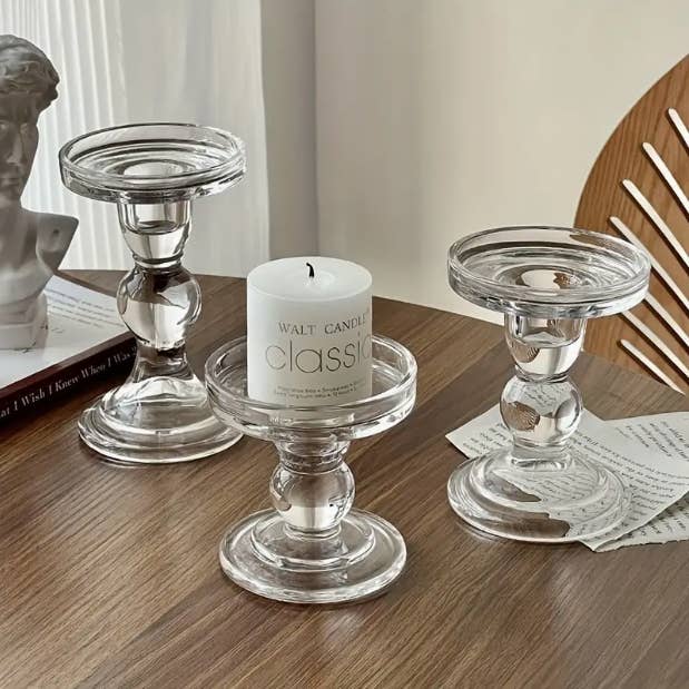Candles Meta – Engroshandel Lyseholder – Glas romersk søjleform Retro lysestager