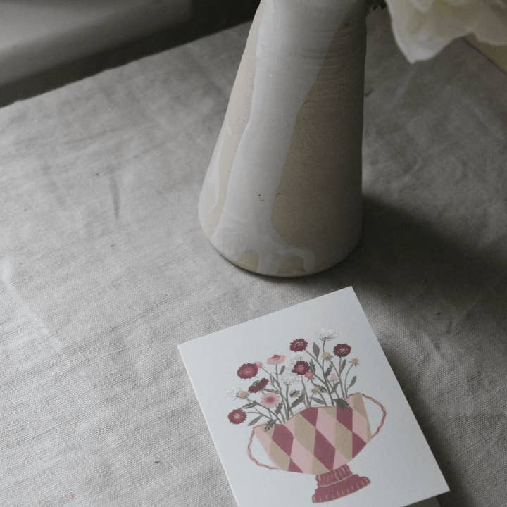 Harriet Watson – wholesale Everyday greeting card – Scabiosa Mini Card1