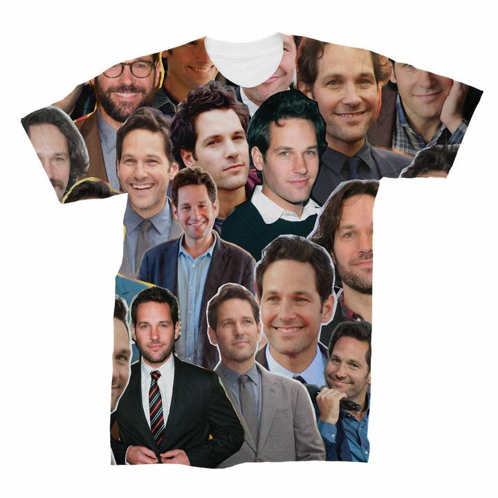 Subliworks - Wholesale Screen Printed T-Shirt - Unisex - Paul Rudd Photo Collage T-Shirt
