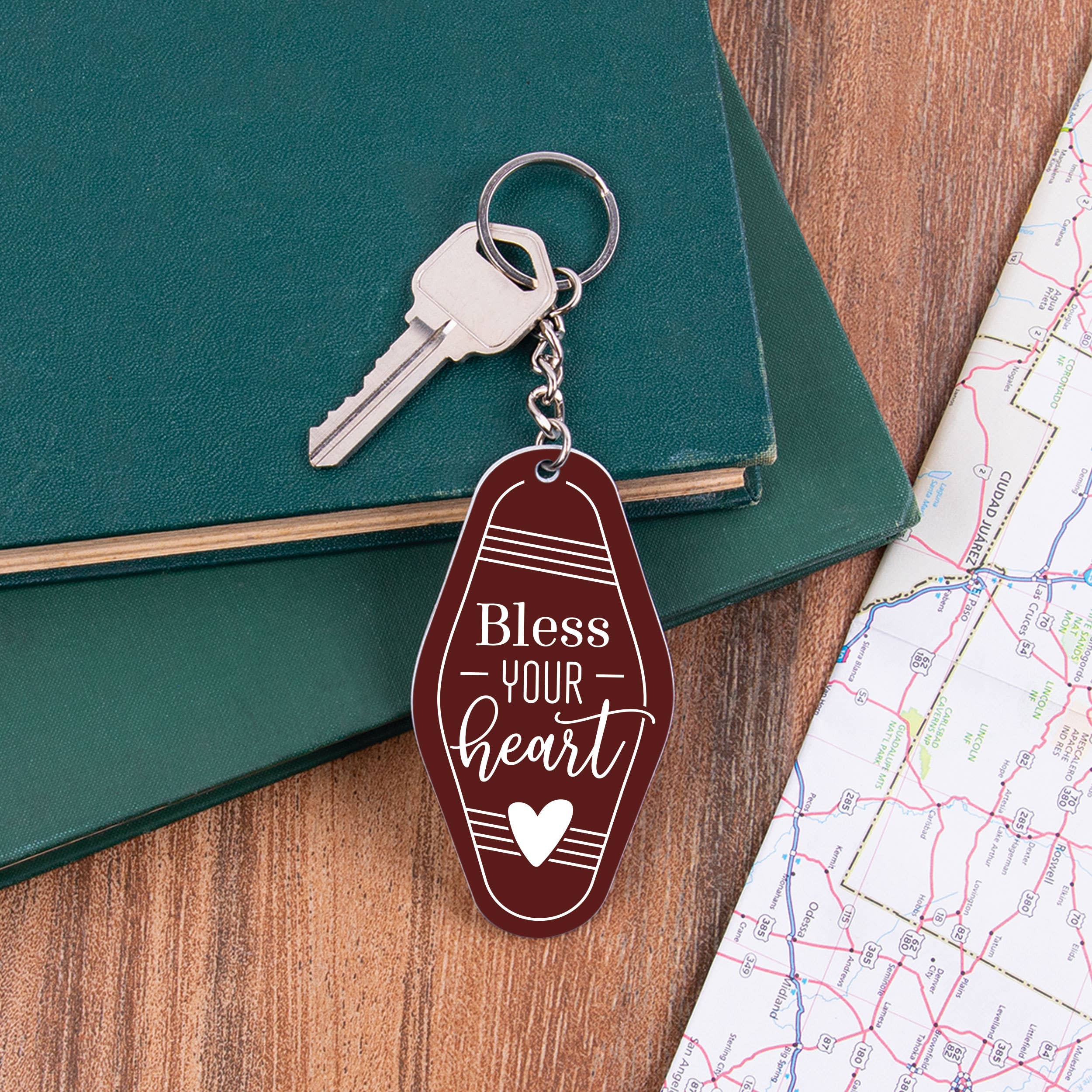 P. Graham Dunn - Wholesale Keychain - Unisex - Bless Your Heart Vintage Engraved Key Chain0