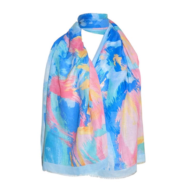 Dame Sommer Abstrakt Maleristrøg Print Tørklæde for engroshandel hos Strathurie