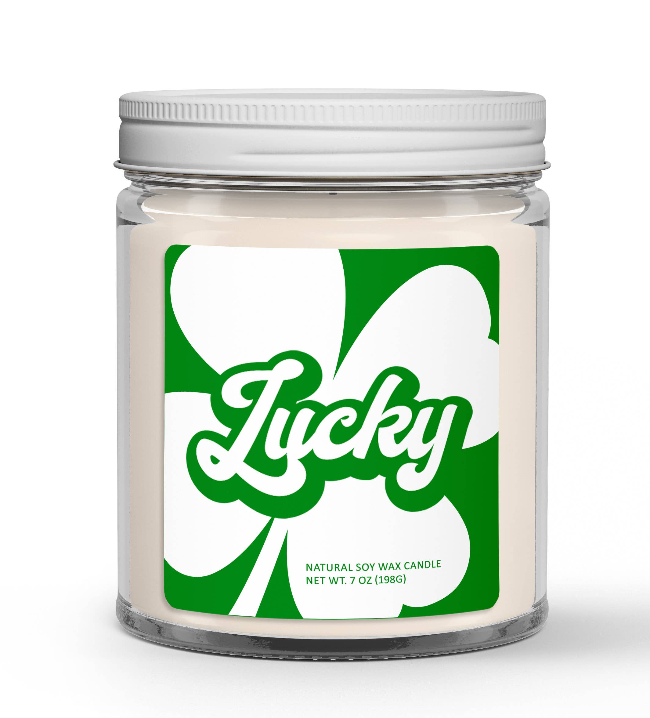 Wi-Wear - Wholesale Jar/Filled Candle - Lucky Clover Soy Candle St Patrick's Day Irish