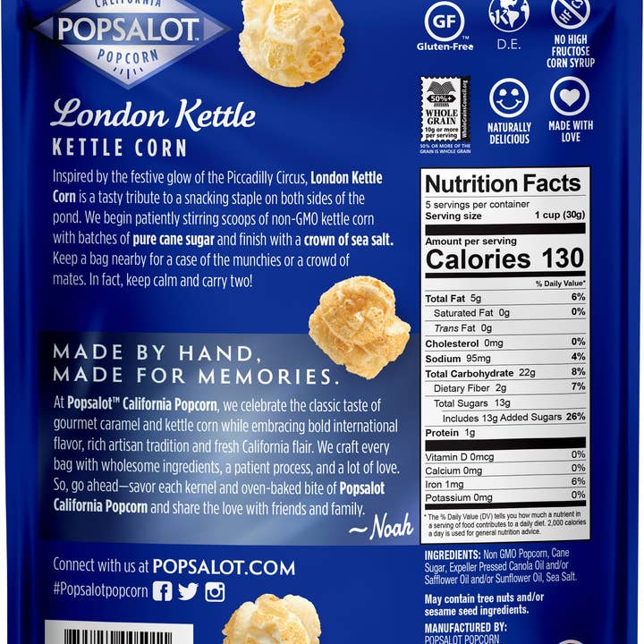 Popsalot Gourmet Popcorn - Vente Pop-corn - Maïs soufflé gourmand | Maïs1