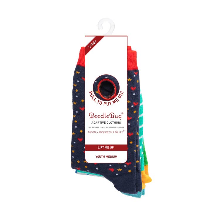 Youth Medium Lift Me Up for wholesale by Beedlebug Socks