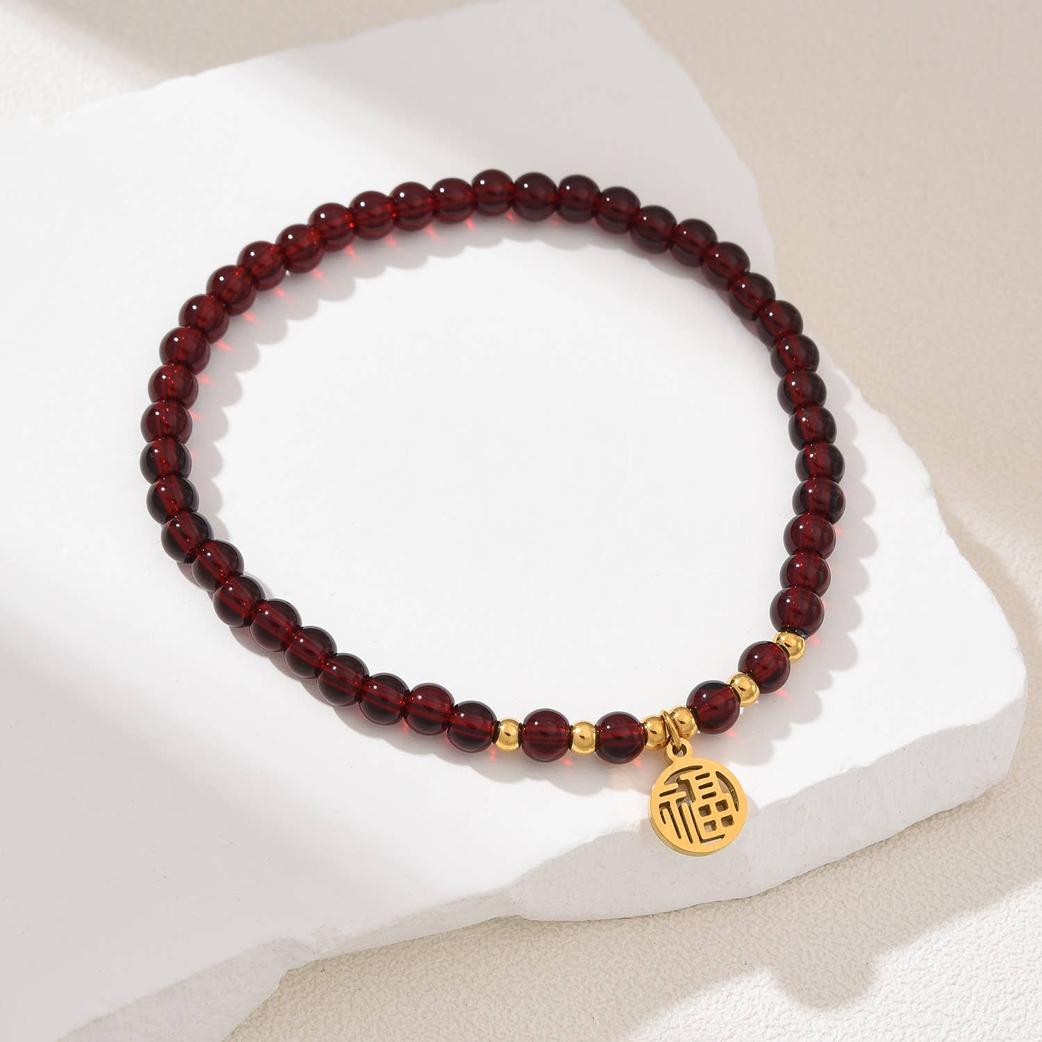 Beads Creation - Wholesale Link & Chain Bracelet - Gold Filled Chinese Bracelet, Beads Stainless Steel, SBR0040