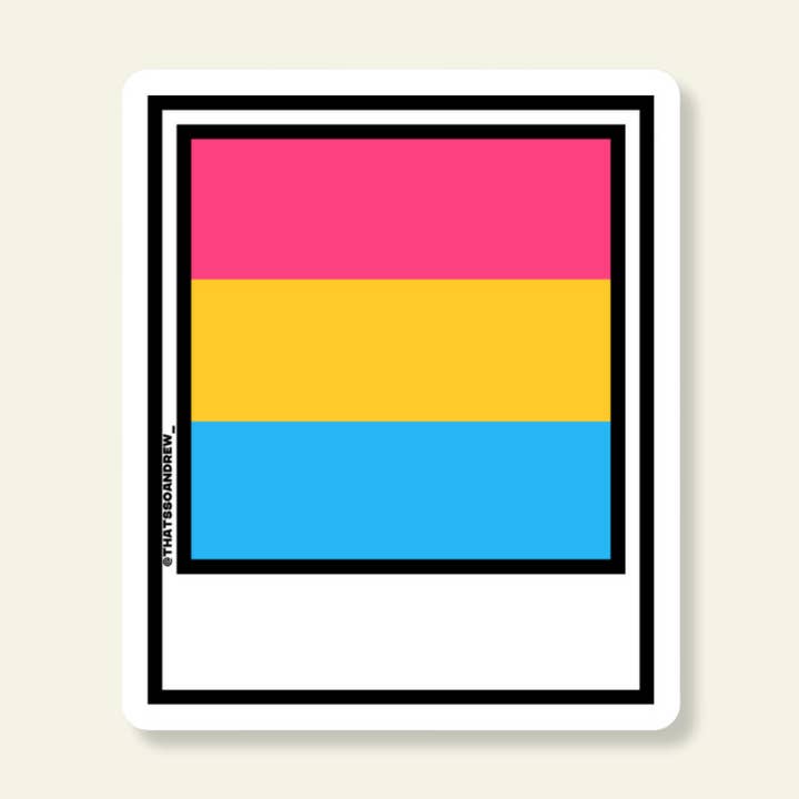 Pansexual Pride vinylsticker voor wholesale door That’s So Andrew