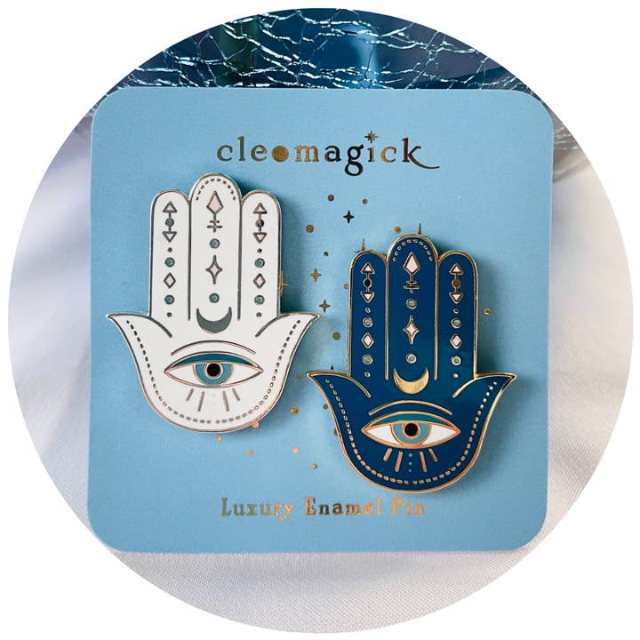 HAMSA HAND ENAMEL PIN GIFT SET for wholesale by CLEOMAGICK