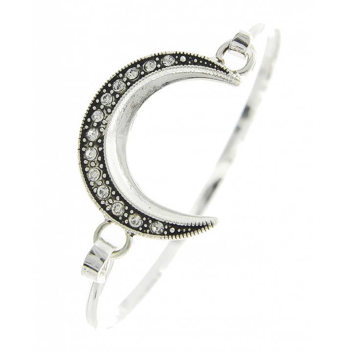 FR5789 Crystal Rhinestone Crescent Casting Bangle for wholesale by 0011 PREMIERE