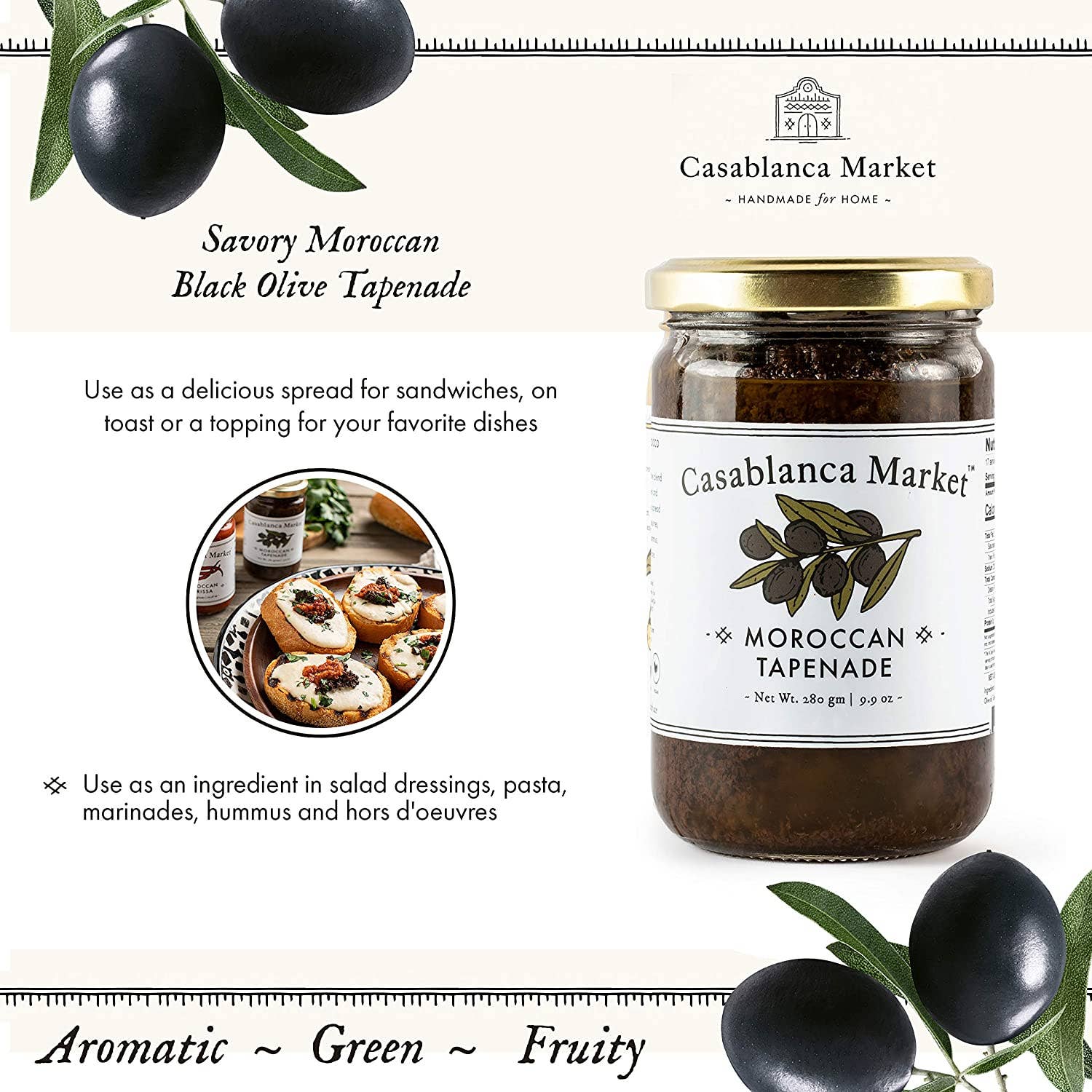 Casablanca Market – wholesale Tapenade – Casablanca Market Black Olive Tapenade Spread2