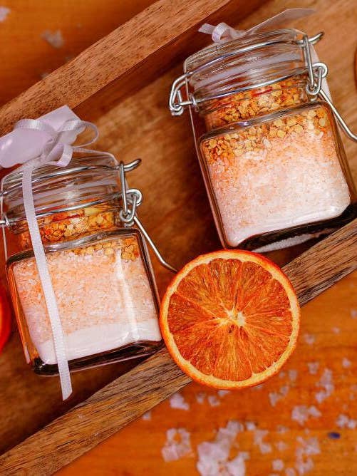 Mini Banho Sais de Casamento Favors, Favores de Laranja por atacado de Bordian Bath salts
