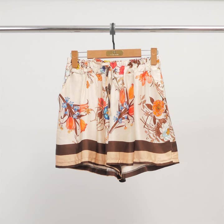 Cecile Wang - Wholesale Shorts - Women's - Floral printed fluid short silk-viscose KD8320VS-6