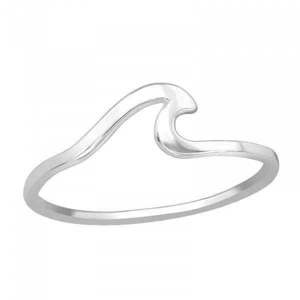 Maven - Vendita all'ingrosso Anello midi/a fascia - Anello onda in argento sterling 'Surf'