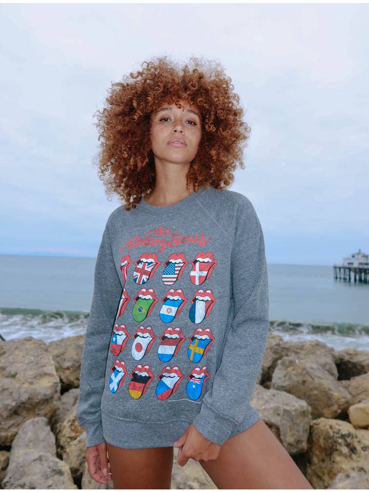 People Of Leisure - Vendita all'ingrosso Felpa stampata - Donna - Felpa in pile Rolling Stones World Tour2