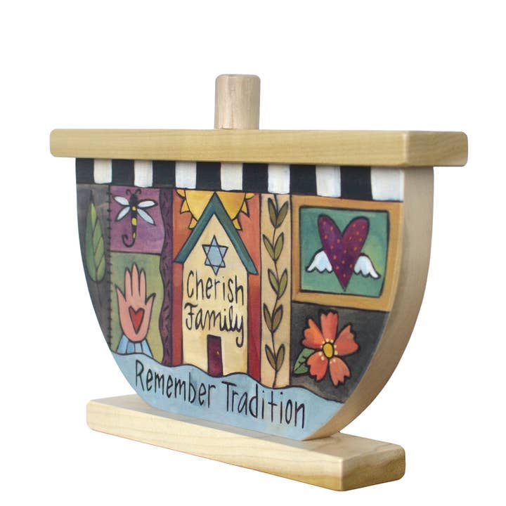 Sticks - Wholesale Picture Frame - "Chag Sameach" Wooden Menorah